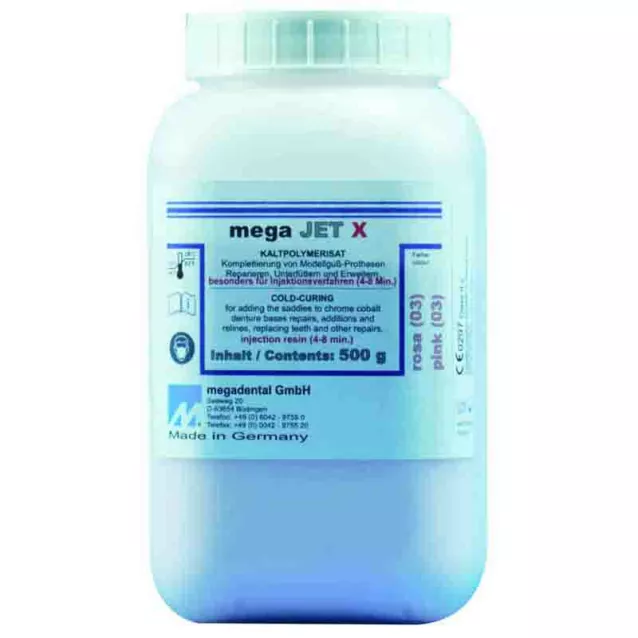 Mega-Jet X Le Pot De 500 G De Poudre Rose - Megadental - 09-362